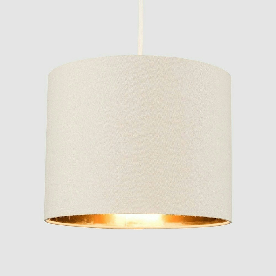 image 1 of ValueLights Modern Beige And Gold Ceiling Pendant Light Shade