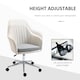 image 4 of Vinsetto Home Office Chair Comfortable Computer Desk Chair Swivel Task Chair with Golden Base, Vanity Chair for Teens Adults Bedroom, Beige