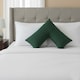 image 2 of Microfibre Soft Touch V Shape Satin Stripe Pillowcase | Green