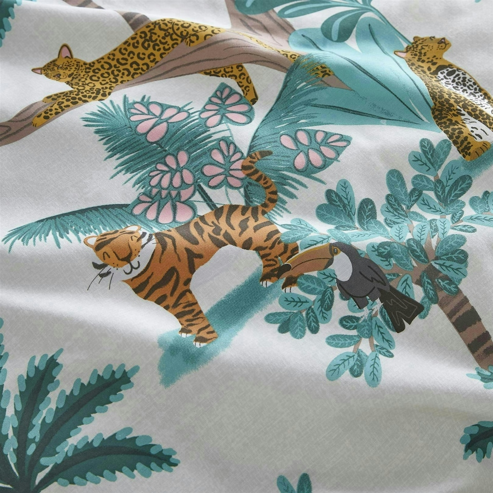 image 1 of Jungle Fever Duvet Cover Set - Black - Single