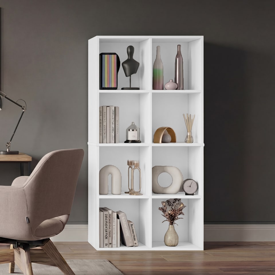 image 1 of Vida Designs 8 Cube Storage Unit, White