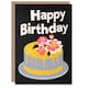 image 1 of Cake Yellow Contrast Floral Roses Man Woman Birthday Card