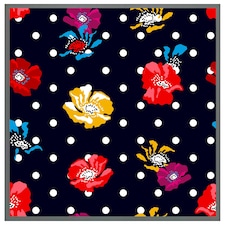 Flowers & spots (Picture Frame) Grey | XS