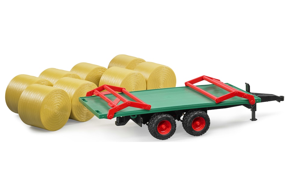 image 1 of Bruder Bale transport trailer with 8 round bales Detailed Vehicle & Playset Model