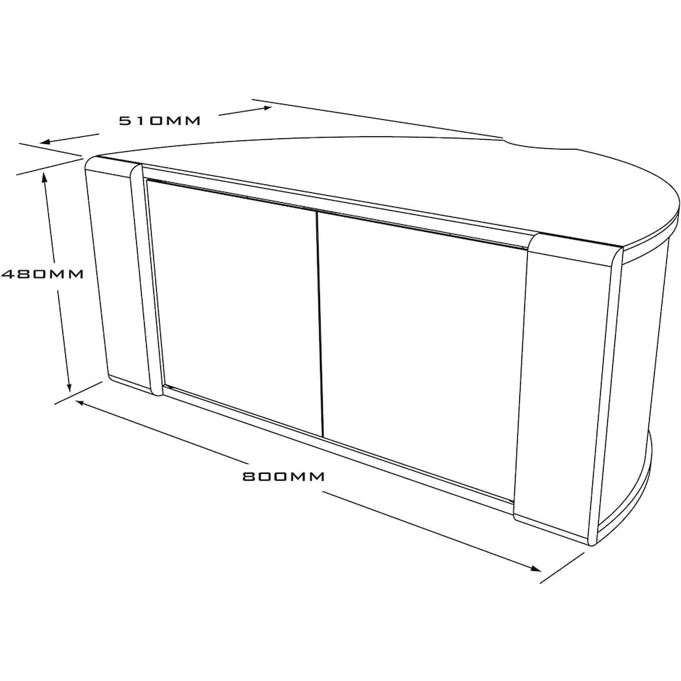 image 1 of MDA Designs Sirius 850 Remote Friendly Beam Thru Glass Door Gloss Piano Black with Black Front Profiles & Silver Trim up to 40" LCD/Plasma/LED Cabinet TV Stand | Multi | 1