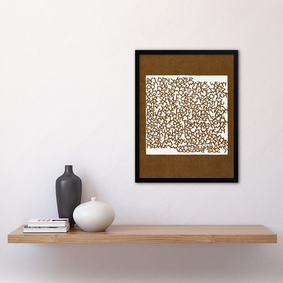 image 1 of Winter Typography Painting Reijer Stolk Framed Wall Art Print 12X16"