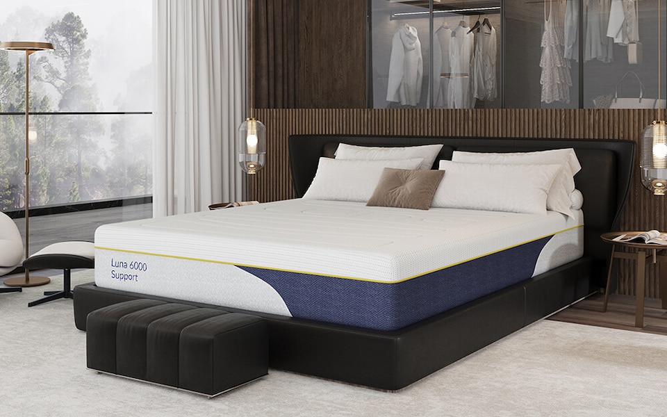 image 1 of Luna 6000 Support Gel Memory Pocket Hybrid Mattress Single | White | Single | 1