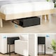 image 7 of HOMCOM 63 cm Foldable Computer Desk on Wheels for Small Spaces Black | Black | Black wood grain | 63W x 50D x 75H cm