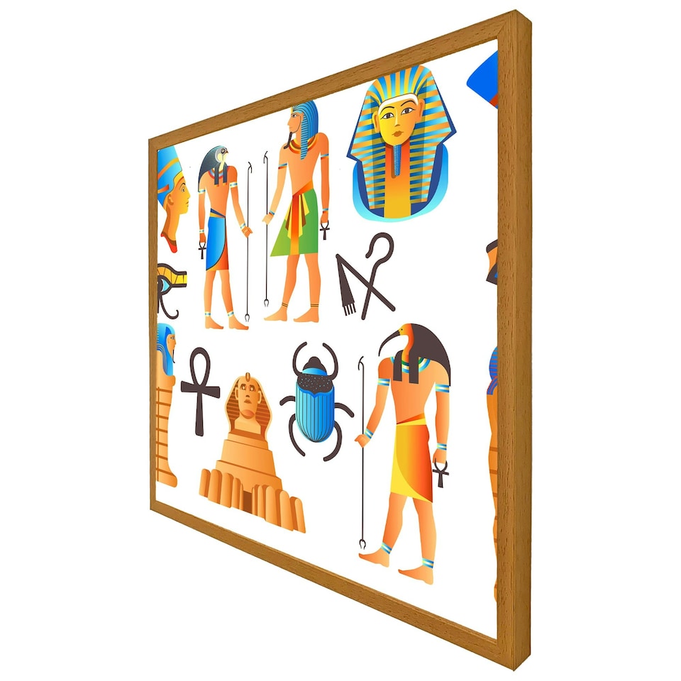 image 1 of Egyptian mythological signs (Picture Frame) Grey | XL