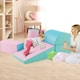 image 8 of COSTWAY 5 Pieces Kids Climb Crawl Foam Play Set Software Green