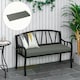 image 2 of Outsunny Garden Bench Cushion 2 Seater Seat Pad Indoor& Outdoor Use 