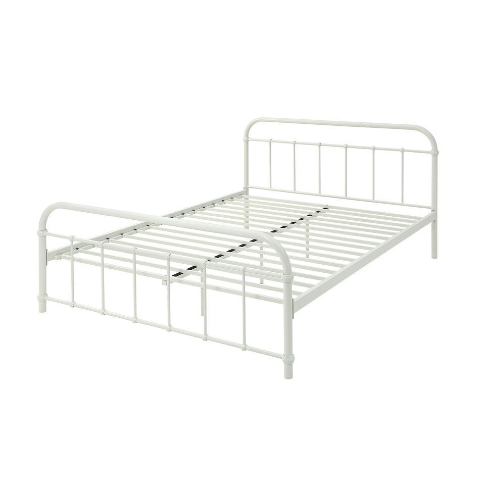 image 1 of Tewin Vintage Hospital Style White Metal Bed Frame (King)