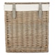 image 4 of Small Boutique Antique Wash Storage Laundry Basket With Lining | Grey | Grey