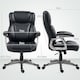 image 3 of HOMCOM Executive Office Chair, PU Leather Desk Chair with Adjustable Height, Swivel Computer Chair with Tilt Function for Home Office, Black | Black