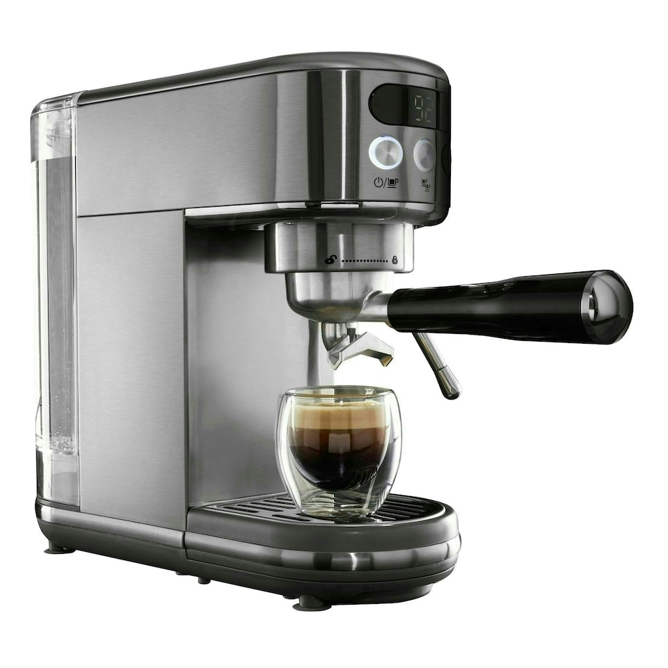 image 1 of Daewoo Digital 20Bar Compact Espresso Coffee Maker with Steam Wand