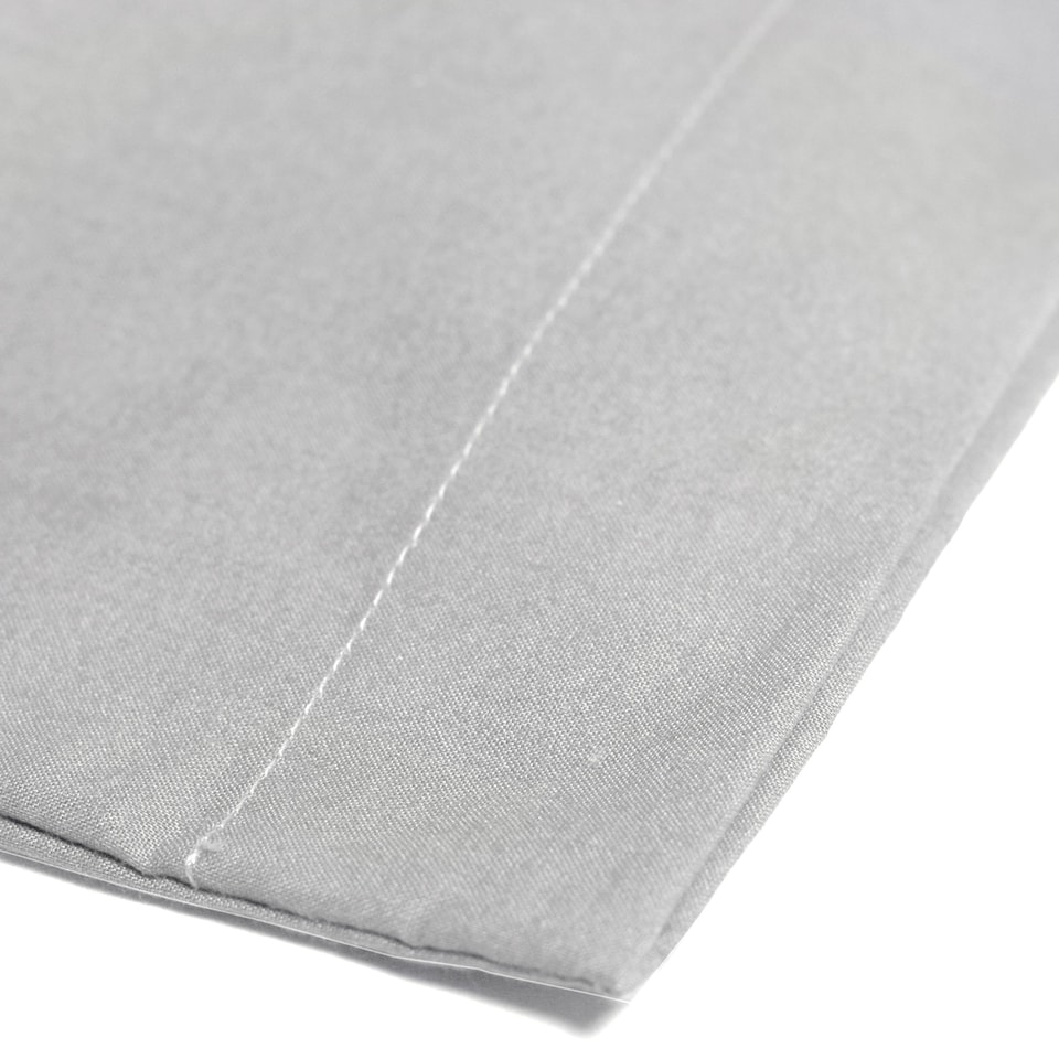 image 1 of Serene Plain Dyed Pair of Housewife Pillowcases Silver