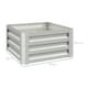 image 3 of Outsunny Set of 2 Raised Garden Bed Galvanised Planter Box, Light Grey | Grey | Light Grey