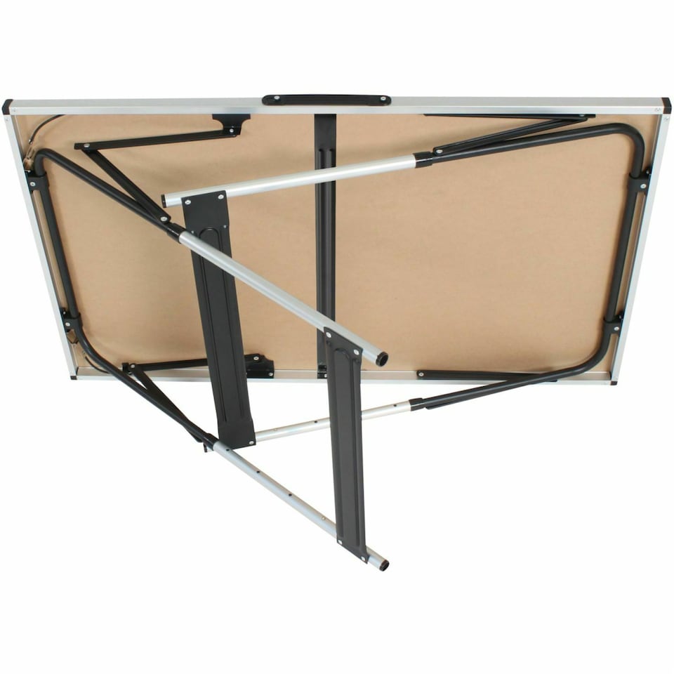 image 1 of Groundlevel Foldable Table Adjustable Height Heavy Duty Folding Camping Catering Picnic Trestle BBQ