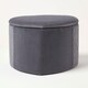 image 3 of Homescapes Arundel Heart-Shaped Velvet Footstool with Storage, Grey