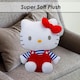 image 10 of Hello Kitty Soft Toy Plush Red Cute Character Plush Huggable Cuddly 23cm Red