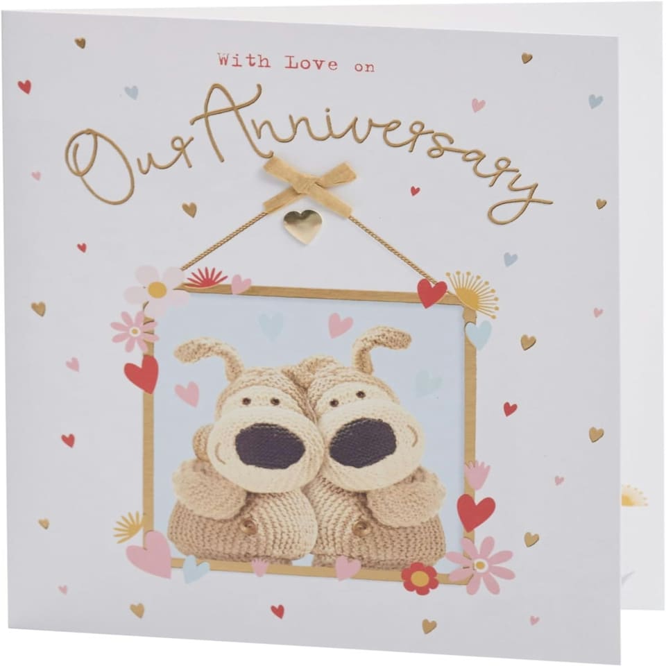 image 1 of Boofle with Hear Gem Partner Anniversary Card