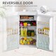 image 6 of HOMCOM Under Counter Fridge, 91L Small Fridge with Chiller Box, Removable Shelf, Reversible Door, Adjustable Legs, Mini Refrigerator, White