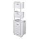 image 5 of Living and Home 3-Tier Foldable Laundry Baskets with Casters,L