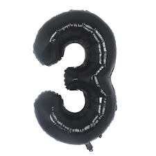 Realmax 3 Foil Balloon - Black - One Size