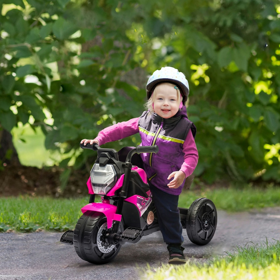 image 1 of AIYAPLAY 3 in 1 Baby Trike with Headlights, Music, Horn - Pink