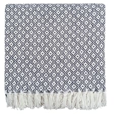 Eden Cotton Geometric Throw Grey |  Grey (254x393 cm)
