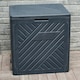 image 3 of Plastic 120L Storage Box Garden Outdoor Shed Deck Utility Cushion Chest Truck Black