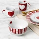 image 3 of 16pc Nordic Red Heart Dinner Set