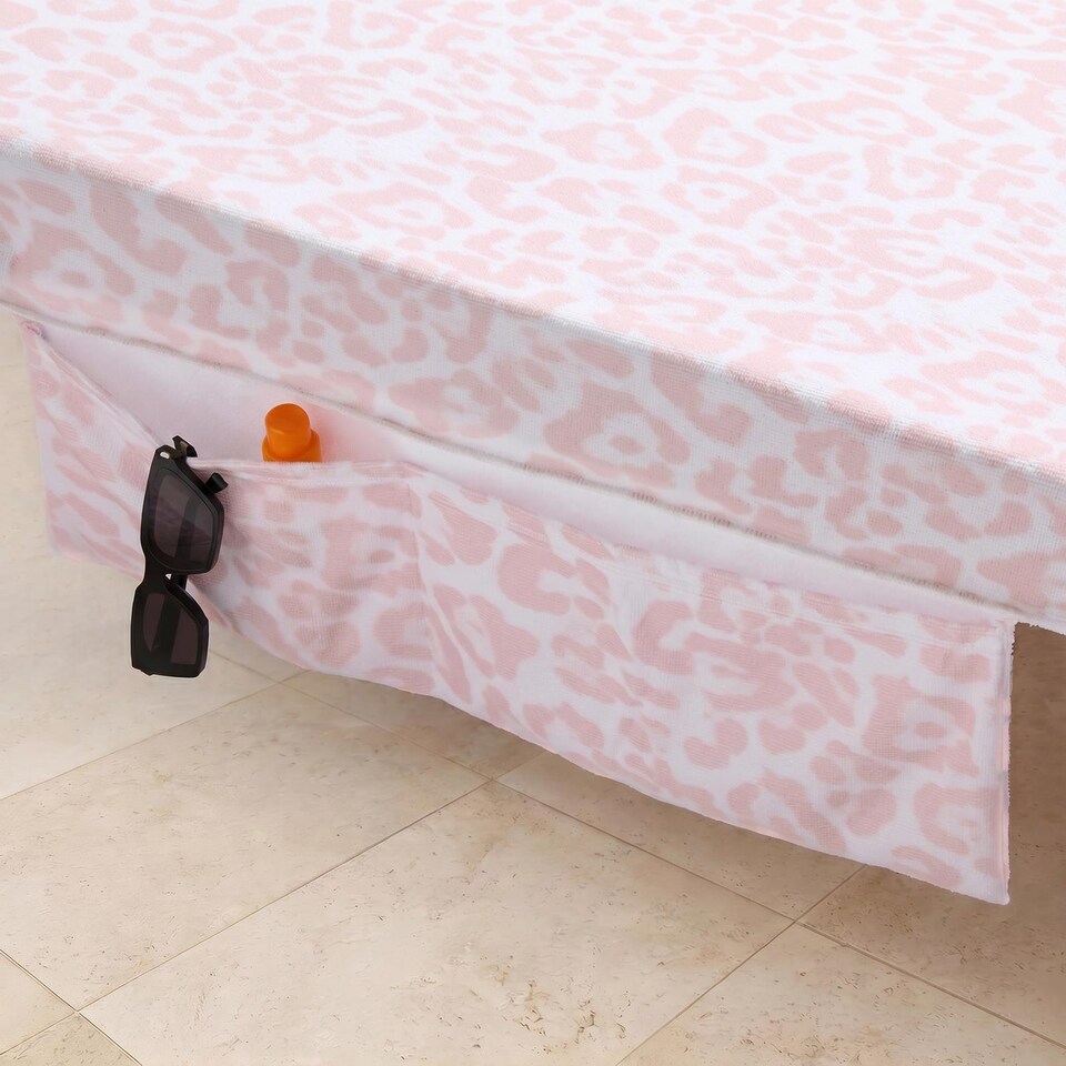 image 1 of OHS Leopard Beach Towel with Bag Quick Dry Absorbent Travel Spa