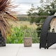 image 3 of JVL Luna Set of 2 Natural Willow Wood Lantern With Braided Rope Handle, Grey Wash