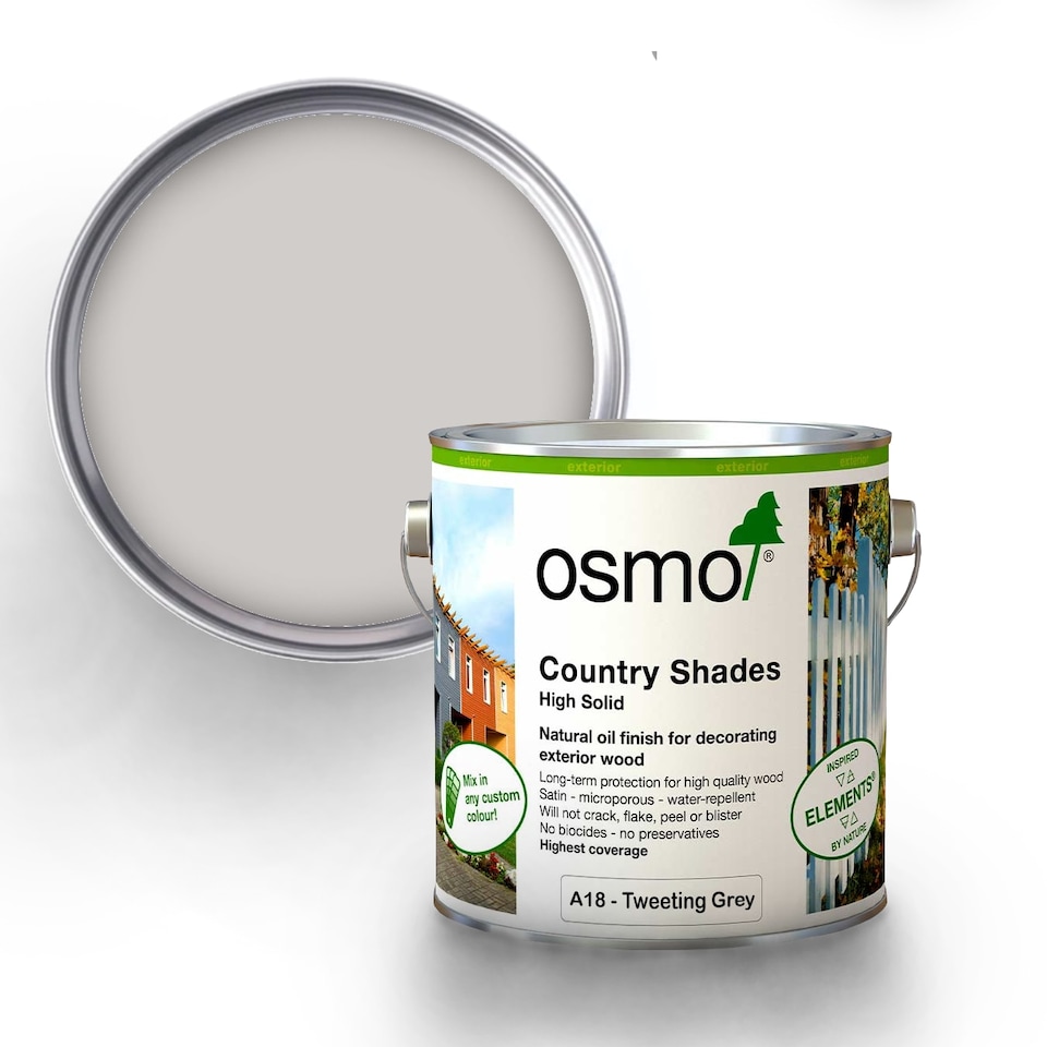 image 1 of Osmo Country Shades Opaque Natural Oil based Wood Finish for Exterior A18 Tweeting Grey 125ml Tester Pot
