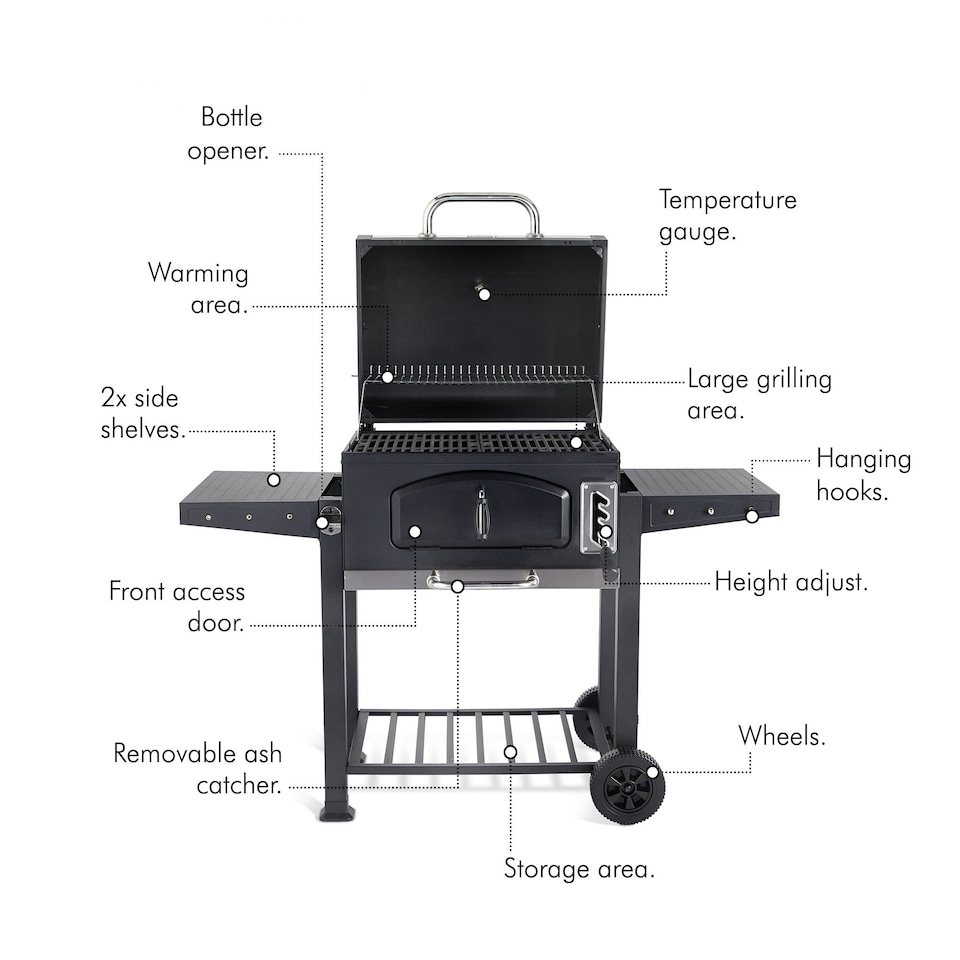 image 1 of VonHaus Charcoal BBQ XL Portable Barbecue
