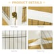 image 9 of PawHut Freestanding Pet Dog Gate 6 Panel Foldable Wooden Playpen 432cm Long
