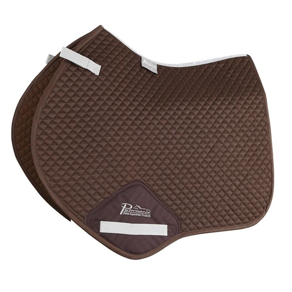 image 1 of Shires Performance Jump Saddlecloth Black | Size: 17-18 Inch
Colour: Black/Cherry