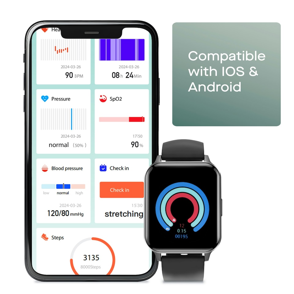image 1 of Daewoo Flight Smart Watch & Fitness Activity Tracker with Heart Monitor