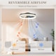 image 6 of HOMCOM Ceiling Fan with Light and & App Control, 6 Speed, 50 cm | Black | Black, Transparent, Smoky Grey | 50 x 50 x 13.8 cm