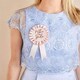 image 2 of Rose Gold Mother Of The Bride Rosette Hen Party Badge 20cm