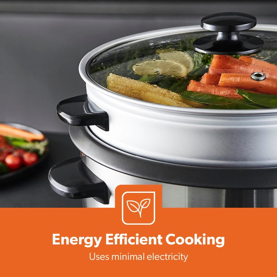 image 1 of GEEPAS 2.8L Rice Cooker Non Stick Pot Steamer 1000W Silver