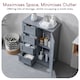 image 5 of Bath Vida Priano 4 Drawer 1 Door Freestanding Bathroom Storage Cabinet, Grey