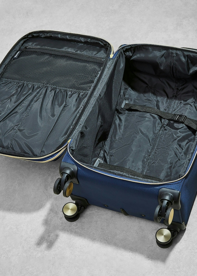image 1 of Rock Sloane Cabin Suitcase Navy | Blue | Cabin Bag