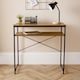 image 5 of OHS Wooden Home Office Shelving Modern Side Table Workstation Desk - Natural
