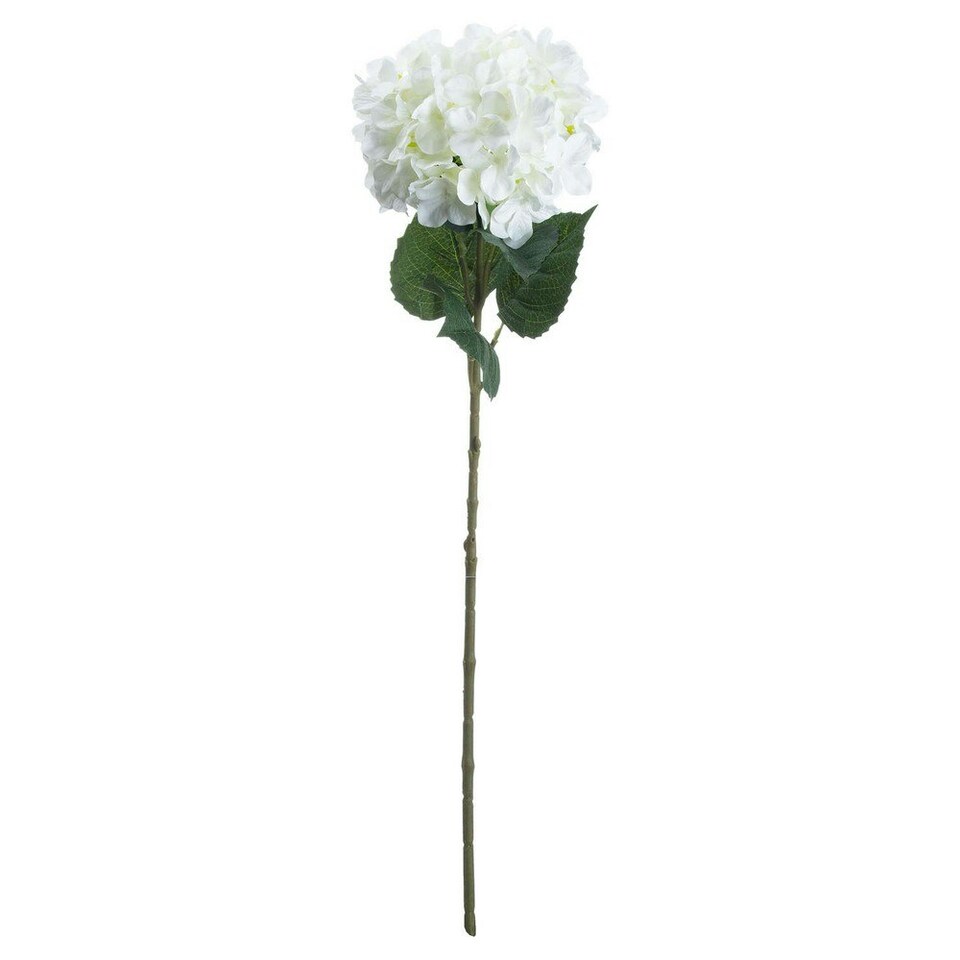 Hill Interiors Artificial Single Stem Hydrangea - White - One Size