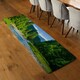 image 8 of landscape with mountains, forest and a river in front. beautiful scenery Designer (Runner Rug)
