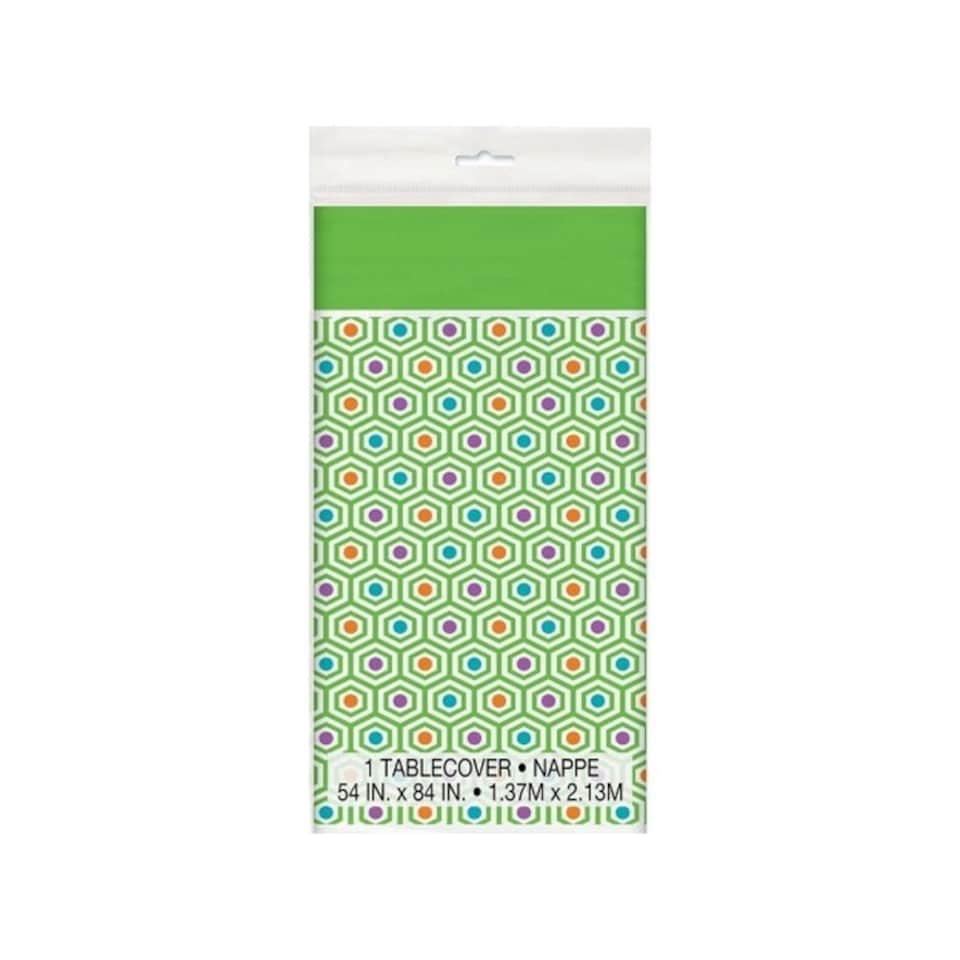 Unique Party Plastic Polka Dot Birthday Tablecloth - Multicoloured - One Size