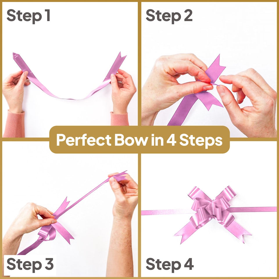 image 1 of 40pcs Light Pink 50mm/5cm Large Ribbon Pull Bows for Gift Wrapping, Hampers, Florist Bouquets and Party Décor Pullbow