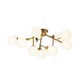 image 2 of Maytoni Dallas Modern 12 Light Globe Ceiling Light Gold, Cognac Shade, G9